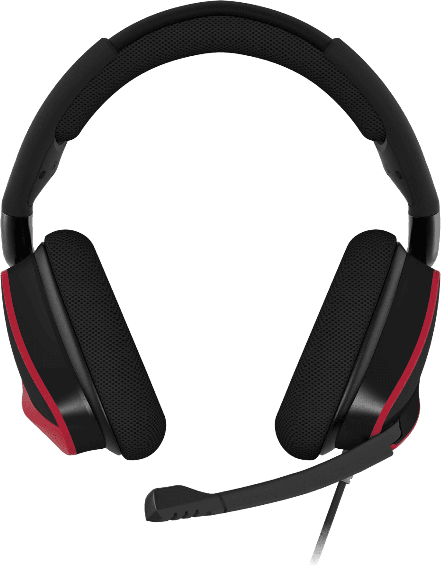 Black Red Gaming Headset PNG