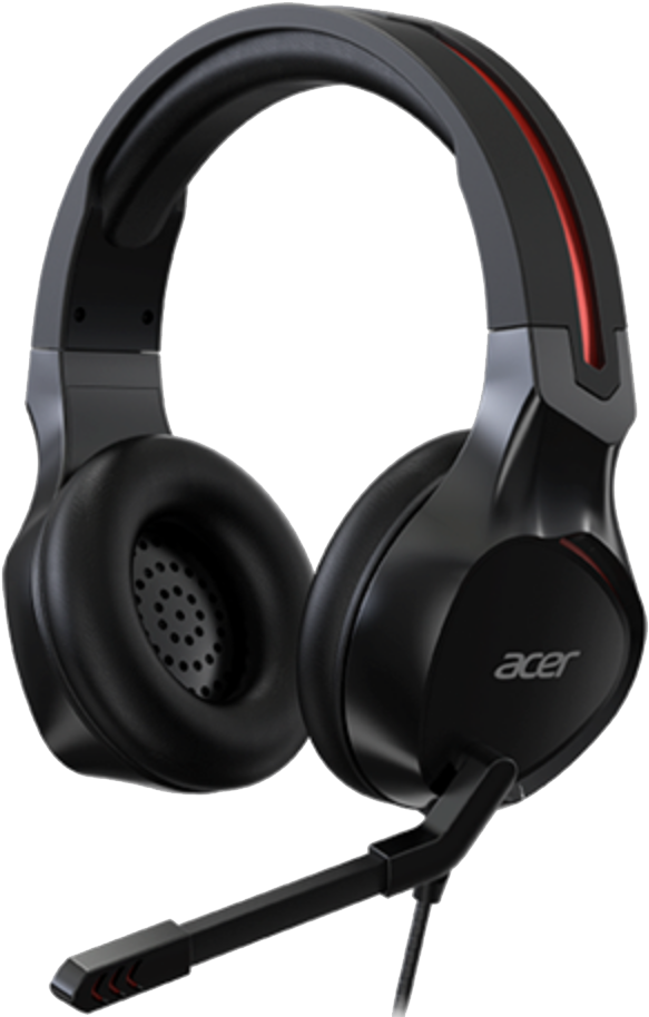 Black Red Gaming Headset Acer PNG