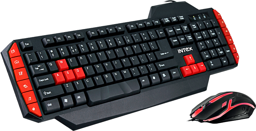 Black Red Gaming Keyboardand Mouse Combo PNG