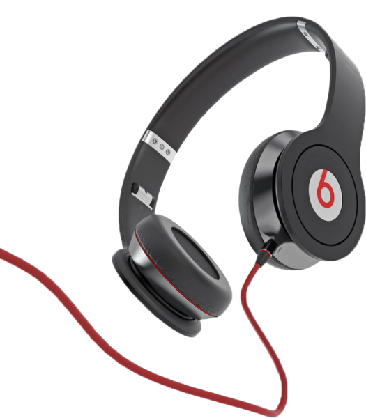 Black Red Headphones PNG