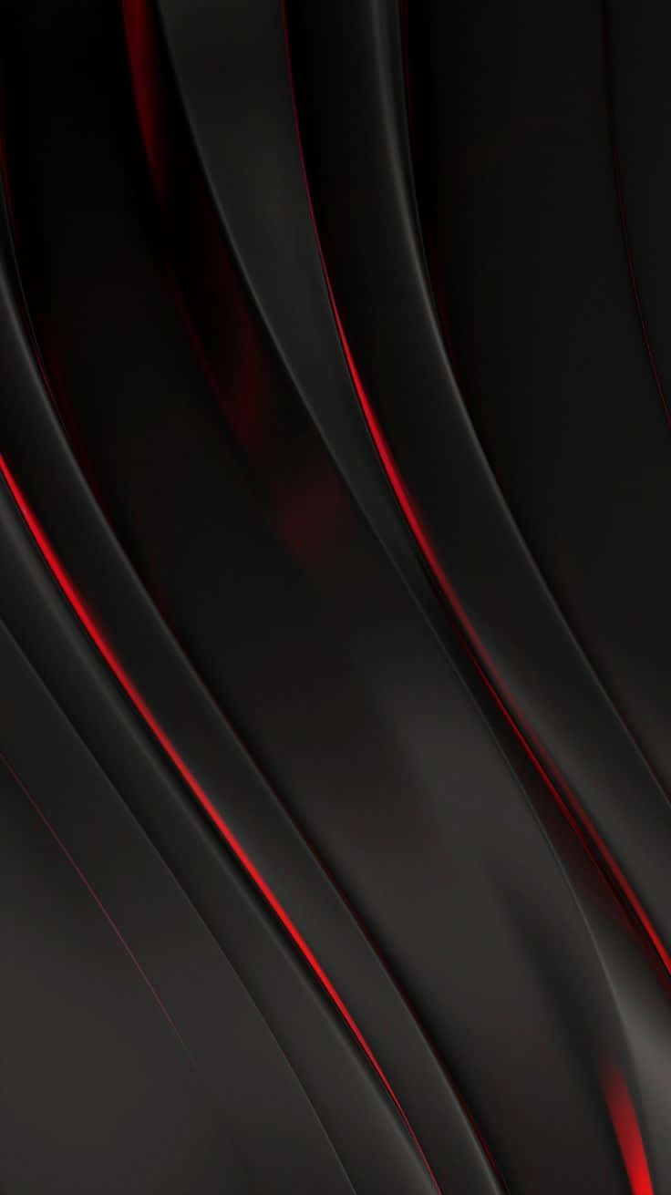Unfondo Abstracto Negro Y Rojo Con Líneas Onduladas Fondo de pantalla