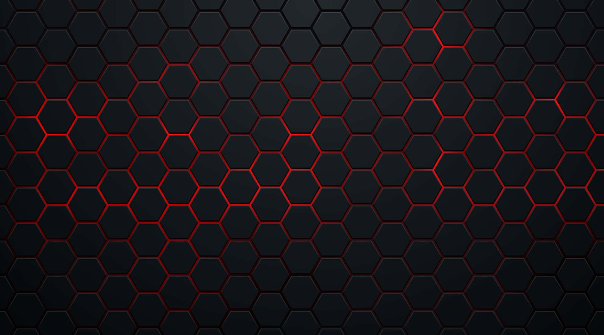 Black Red Neon Honeycomb Wallpaper
