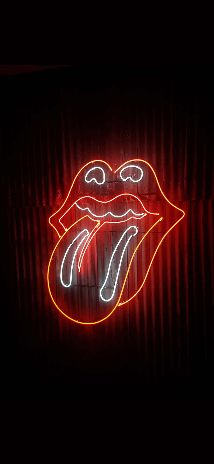 Negrorojo Neón Rolling Stones Fondo de pantalla