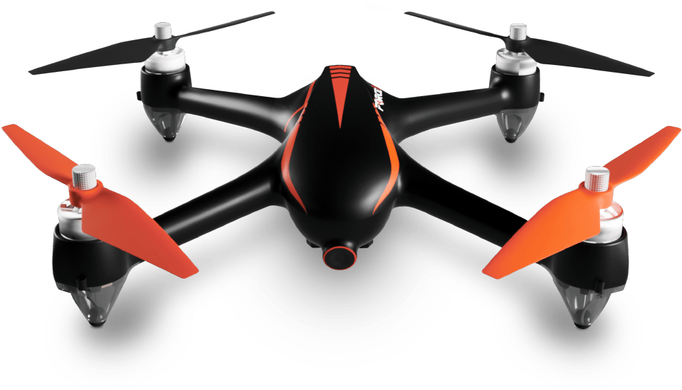 Black Red Quadcopter Drone PNG