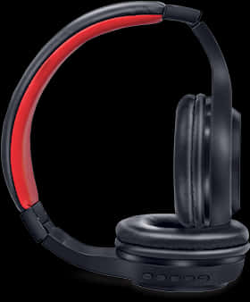 Black Red Wireless Headphones PNG