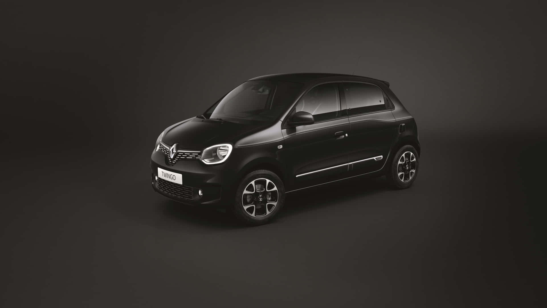 Zwarte Renault Twingo Studio Shot Achtergrond