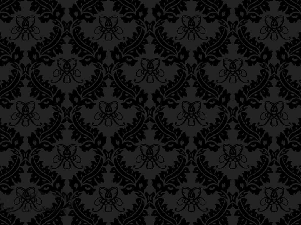 Black Retro Royal Damask Wallpaper