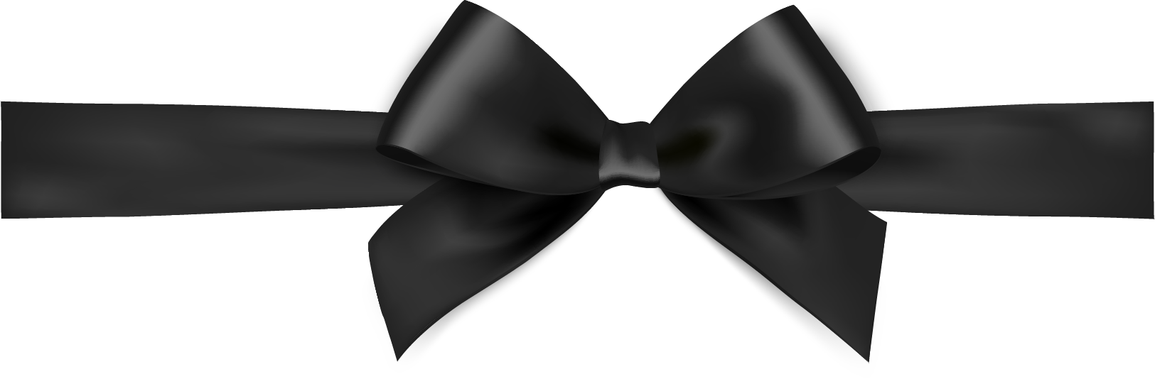 Black Ribbon Bow Graphic PNG