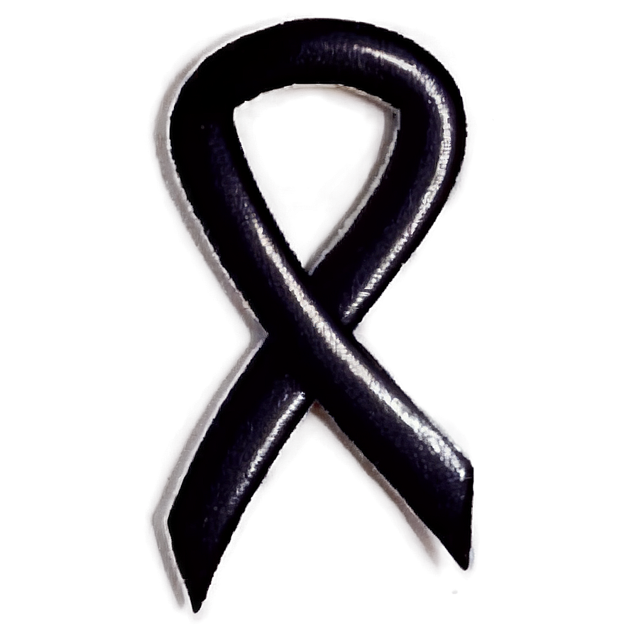 Black Ribbon In Remembrance Png Wow PNG