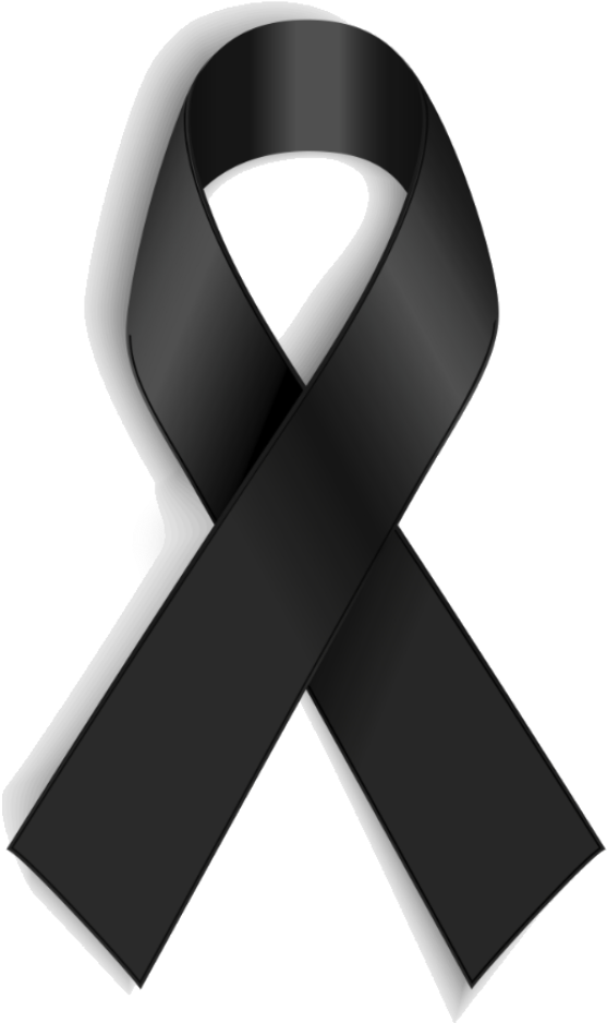 Download Black Ribbon Symbolof Mourning.png | Wallpapers.com