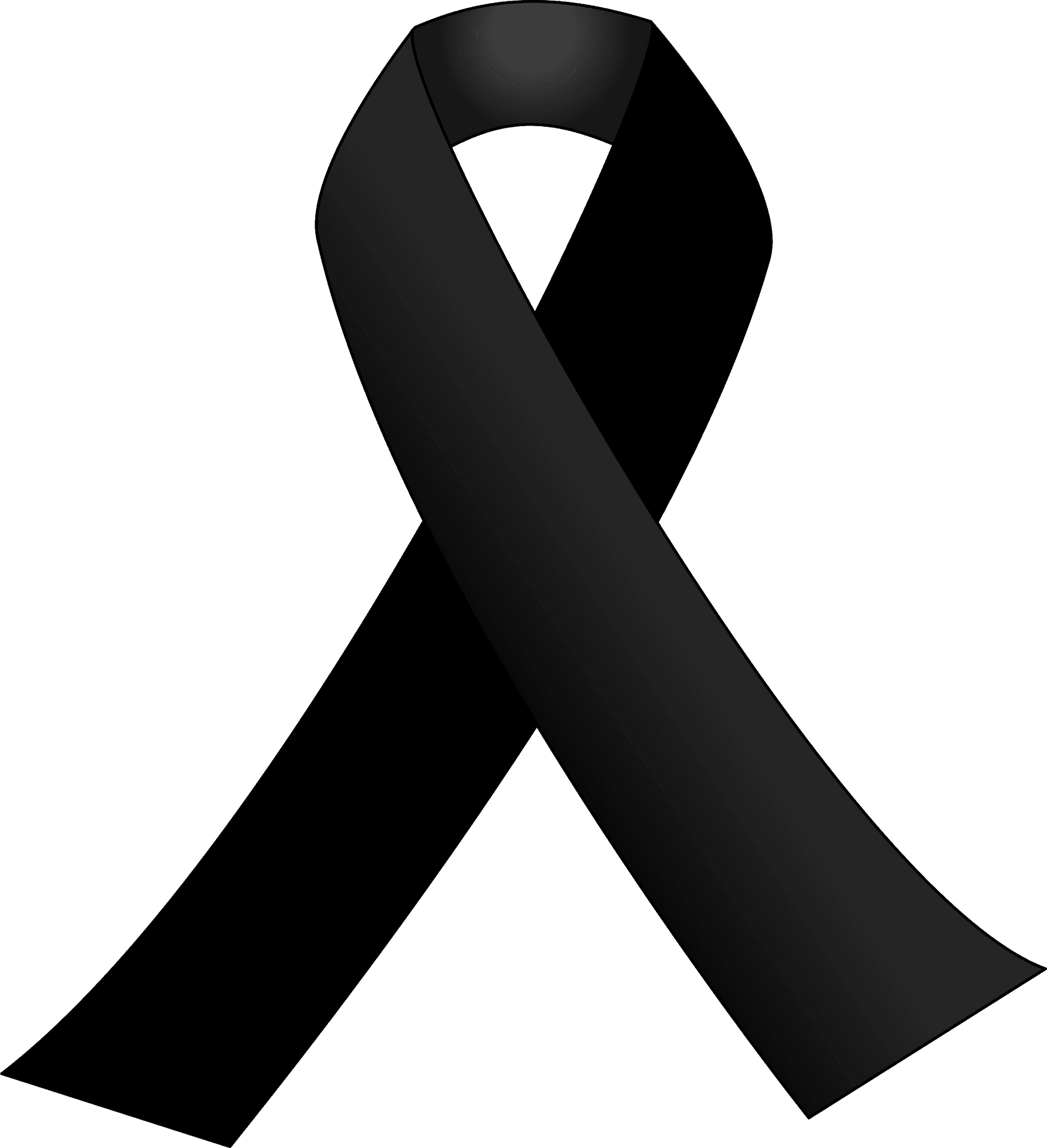 Black Ribbon Symbolof Mourning.png PNG