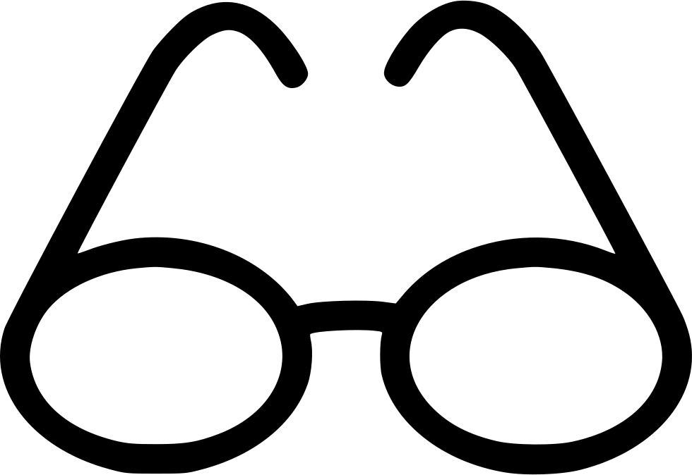 Black Rimmed Glasses Icon PNG