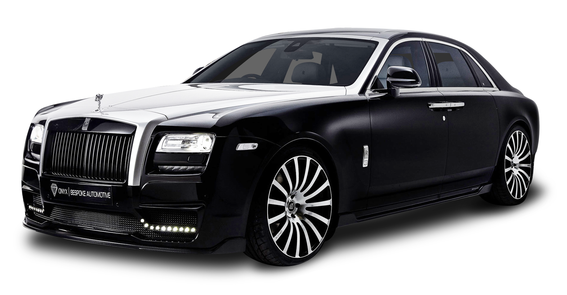 Black Rolls Royce Ghost Luxury Sedan PNG