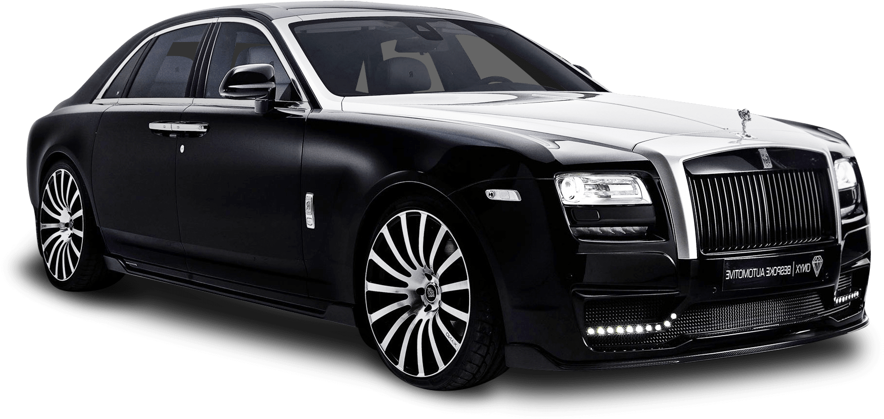 Black Rolls Royce Luxury Sedan PNG