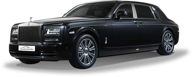 Black Rolls Royce Luxury Sedan PNG