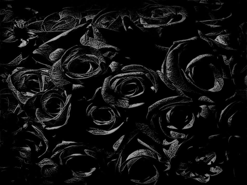 Black Rose Bouquet Aesthetic Wallpaper