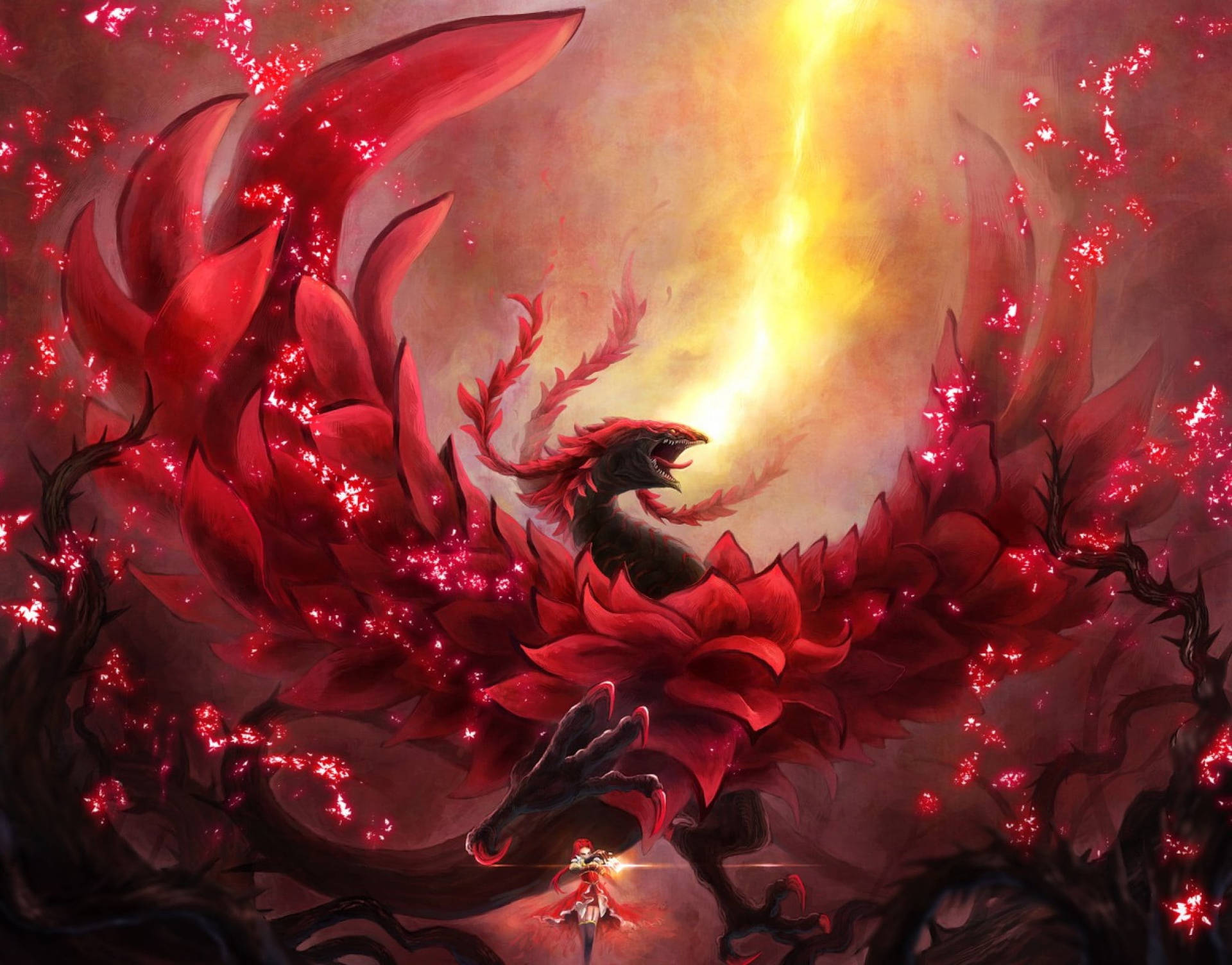 Black Rose Dragon Yu Gi Oh Wallpaper