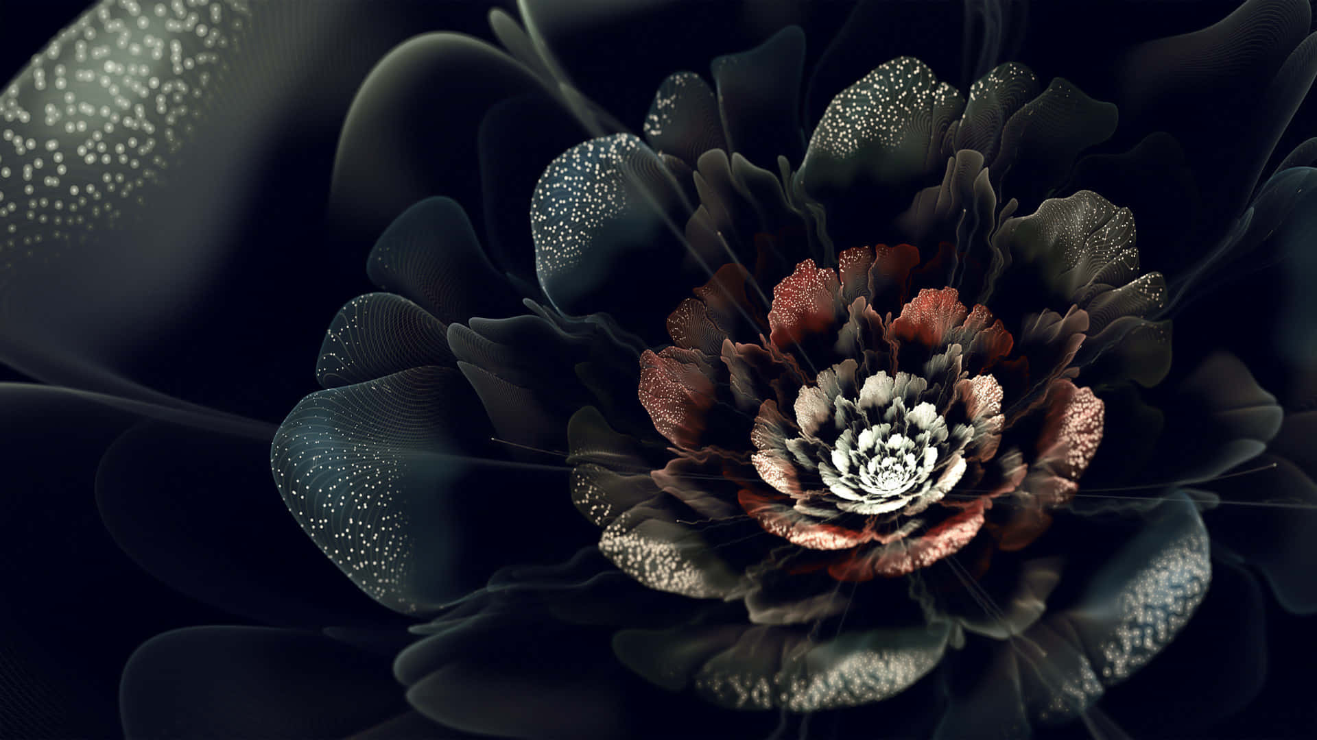 An ethereal black rose blooming with beauty.