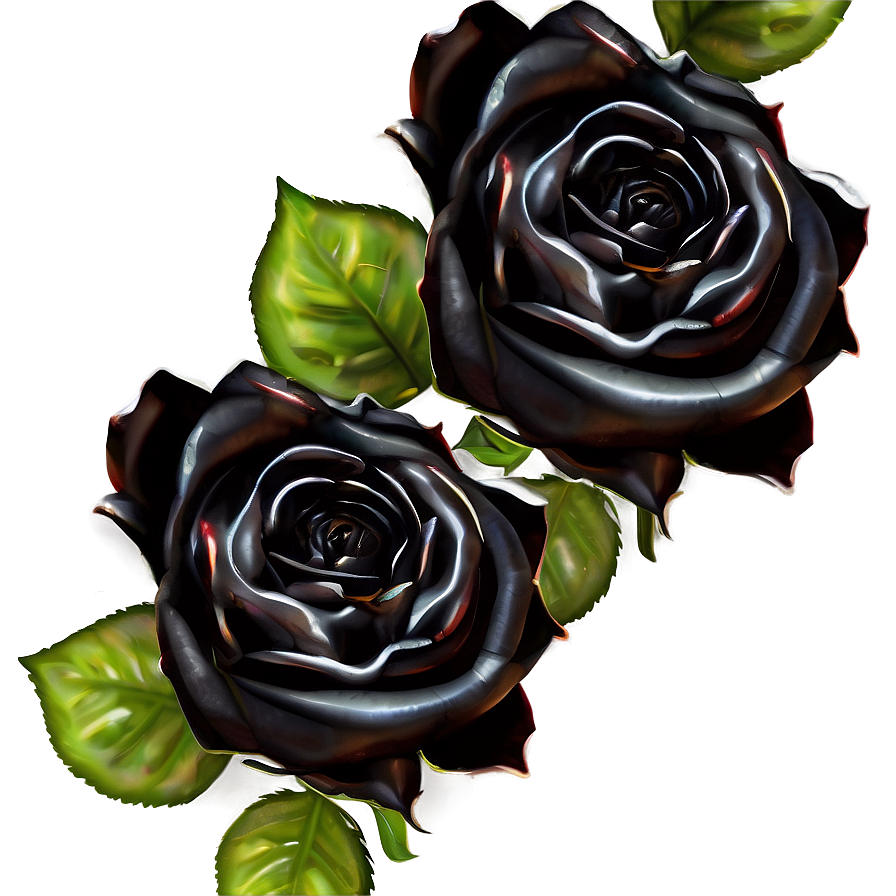 Black Roses Border Png Hry18 PNG