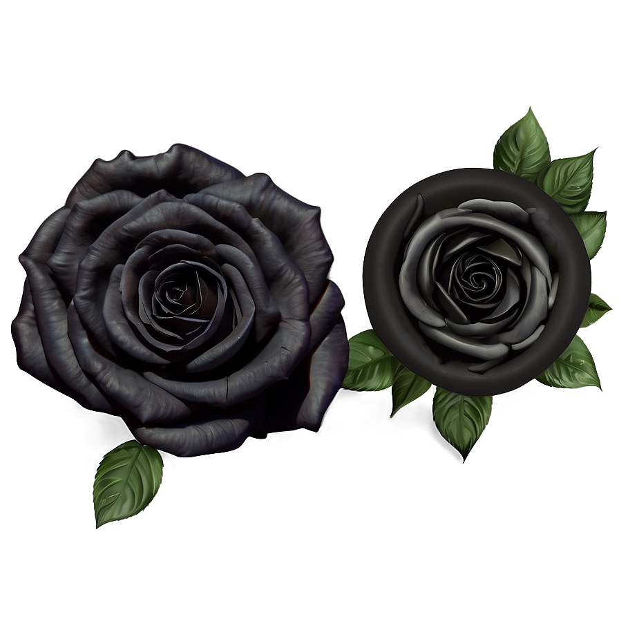 Black Roses Decoration Png Owm30 PNG
