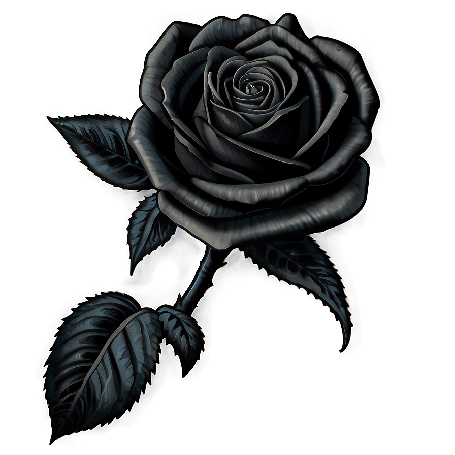 Black Roses Sketch Png 06212024 PNG