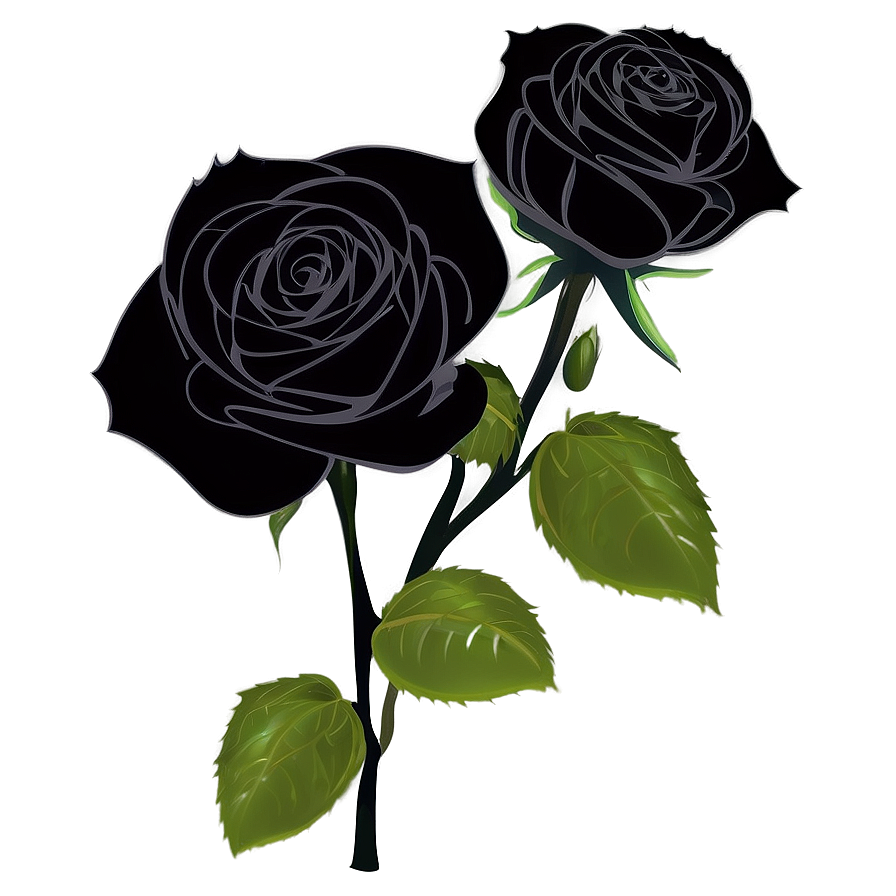 Black Roses Vector Png Hiq PNG