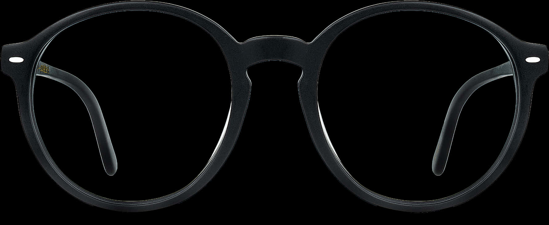 Black Round Eyeglasses Transparent Background PNG