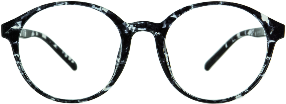 Black Round Eyeglasses Transparent Background PNG