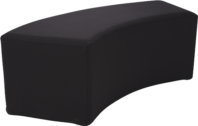 Black Rounded Rectangle Stool PNG