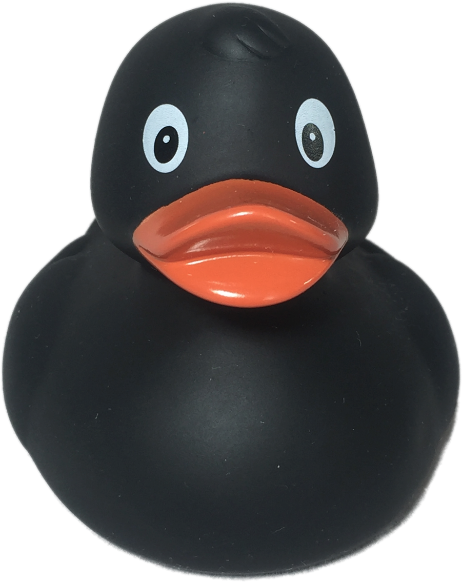 Black Rubber Duck Isolated PNG