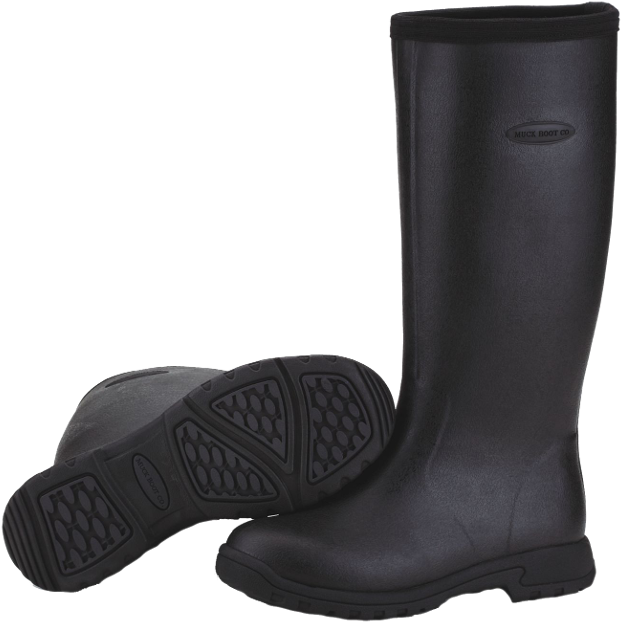 Black Rubber Muck Boots PNG