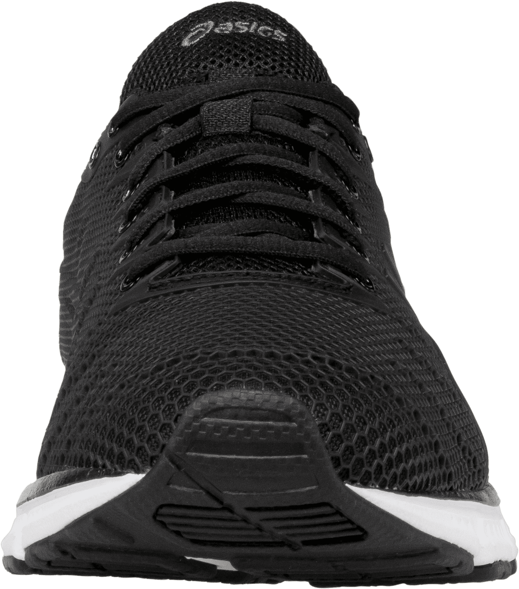 Download Black Running Shoe Front View | Wallpapers.com