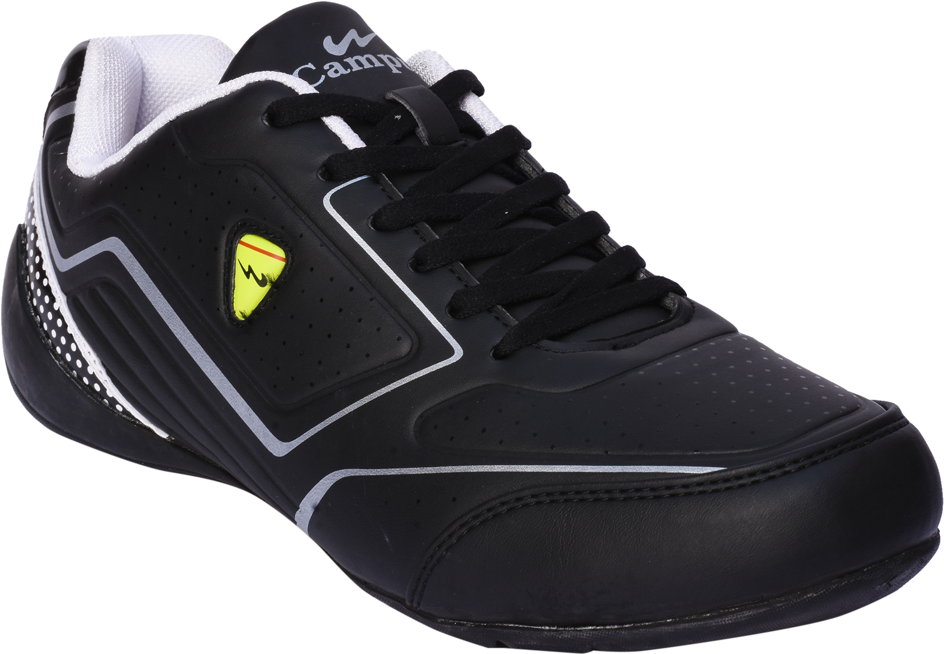 Black Running Shoewith White Accents PNG