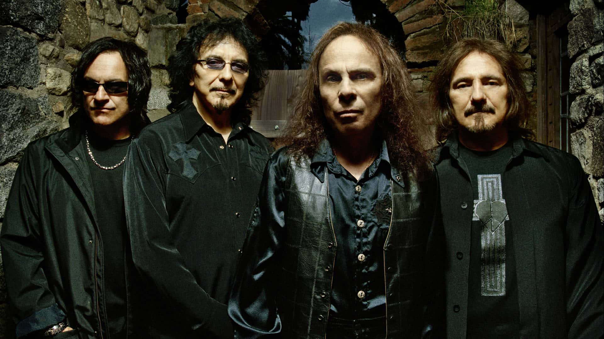Black Sabbath Band Members Outdoors Wallpaper
