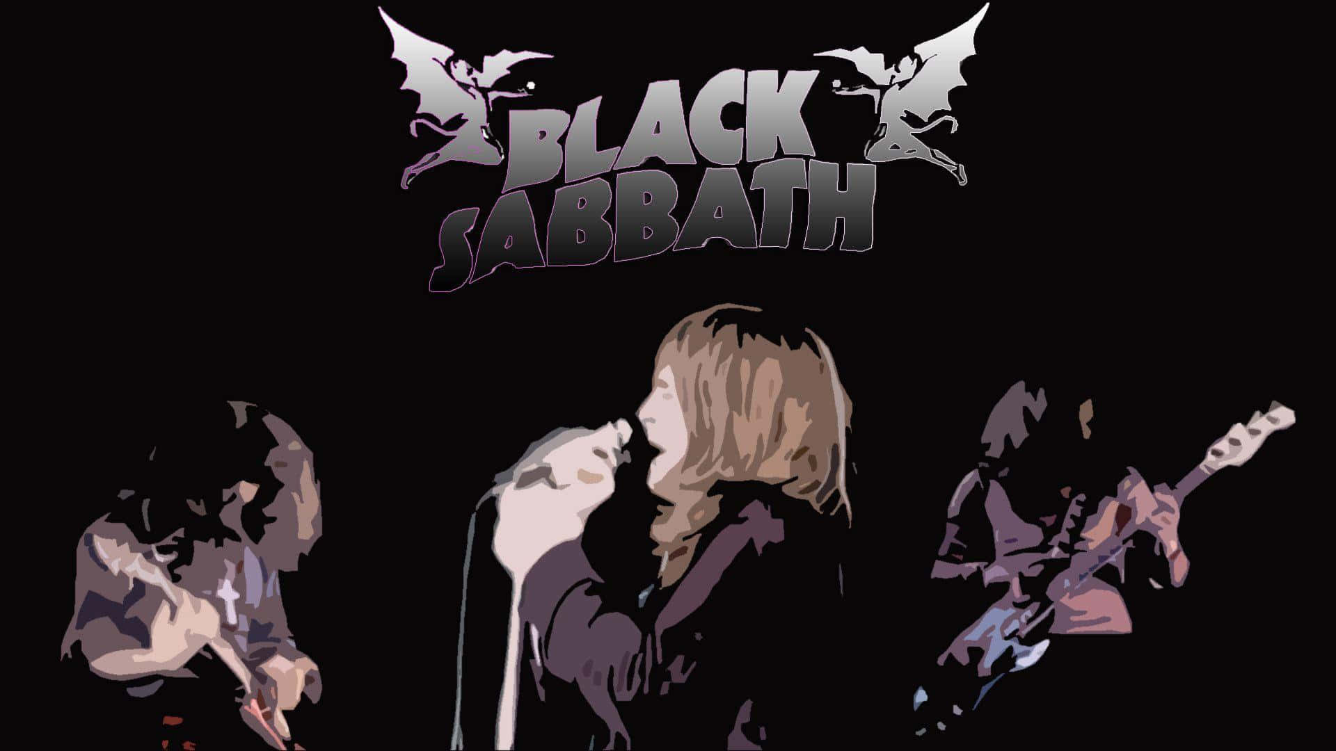 Black Sabbath Band Performance Art Wallpaper
