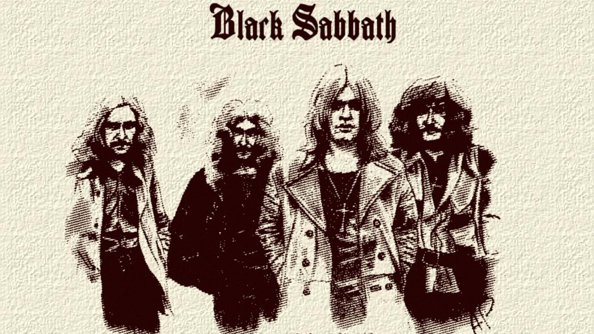 Black Sabbath Classic Band Illustration Wallpaper