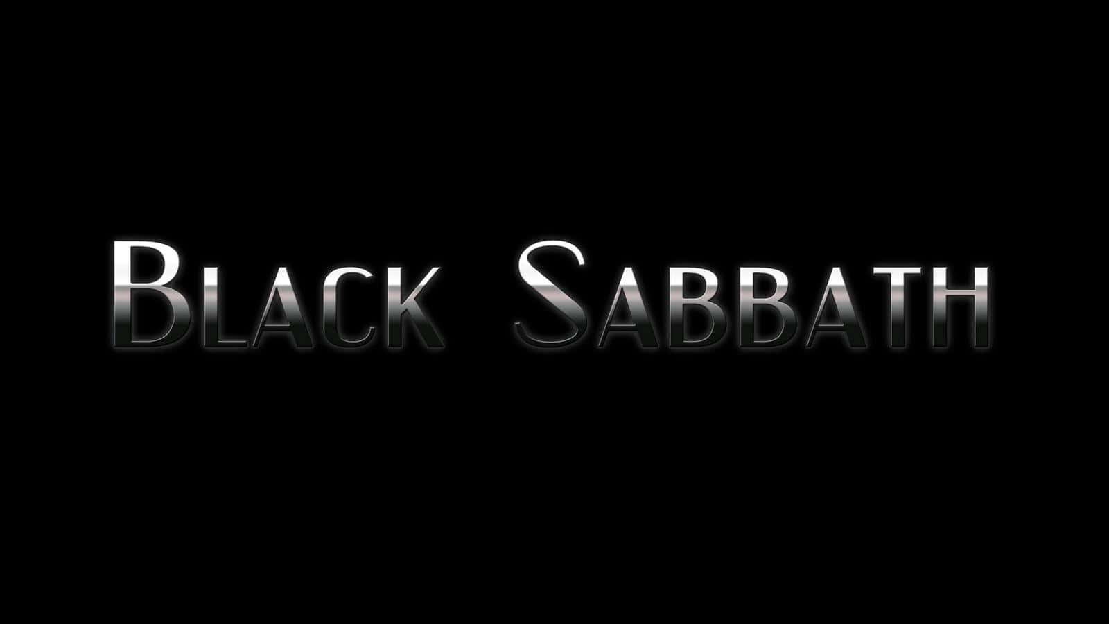 Black Sabbath Logoon Black Background Wallpaper