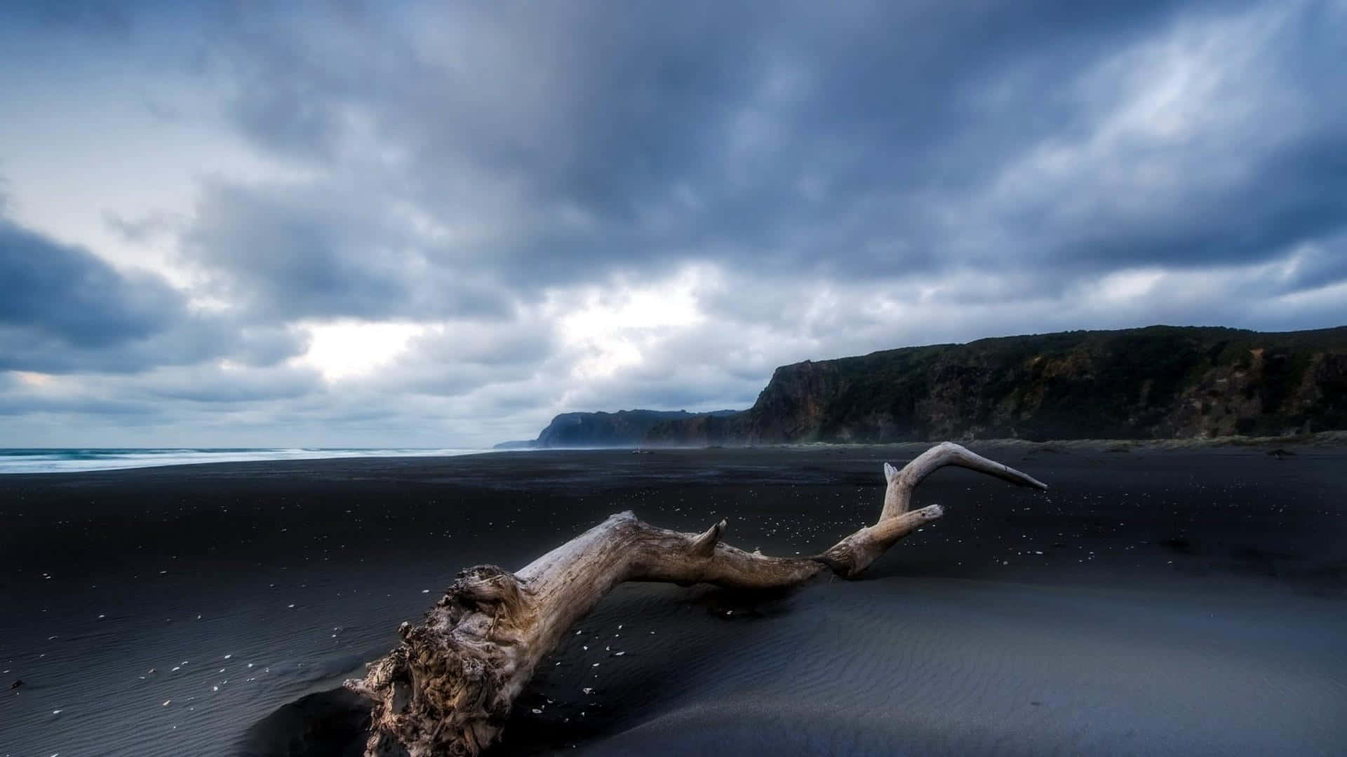Unspoiled beauty of Black Sand Beach Wallpaper
