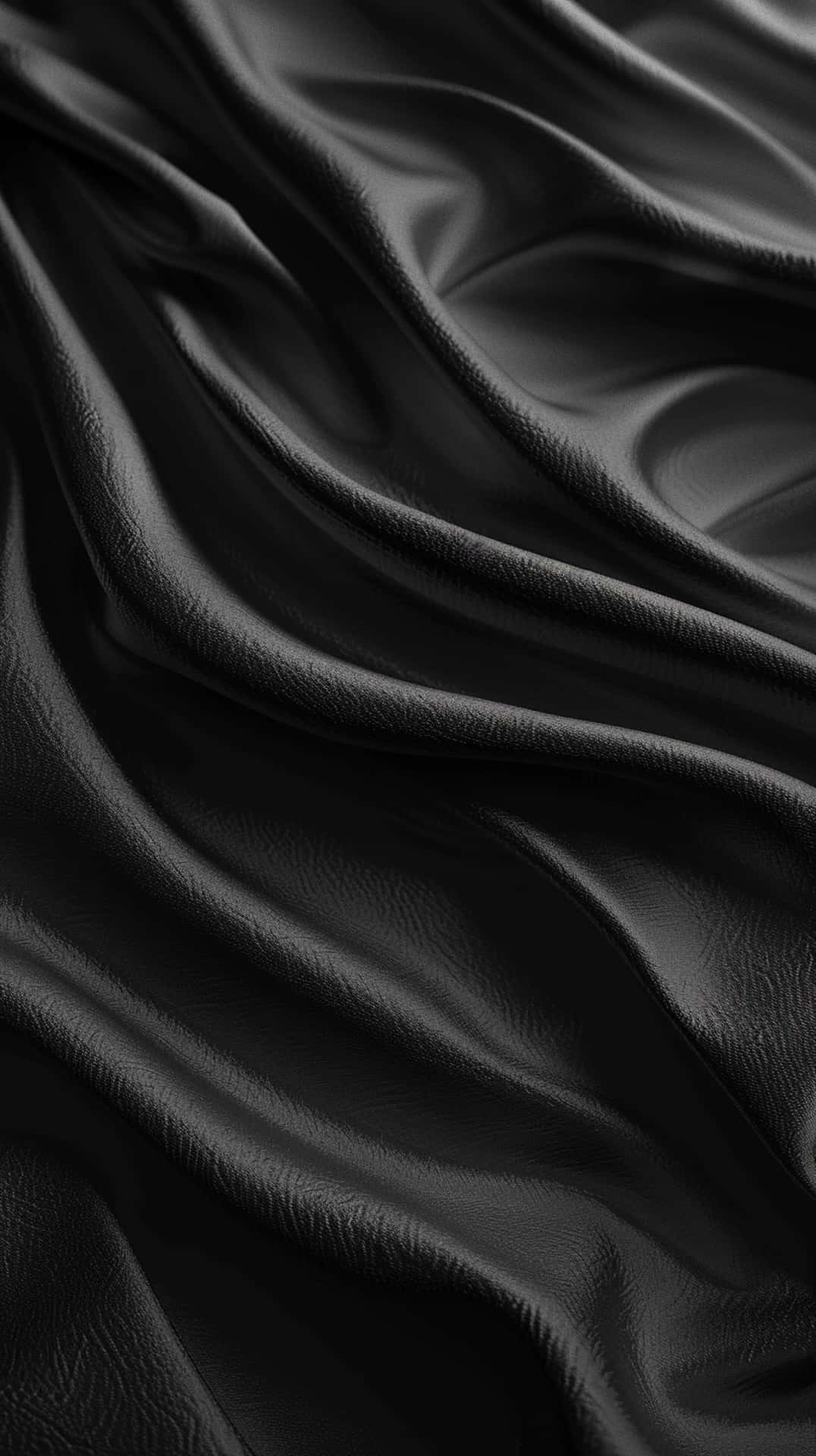 Black Satin Fabric Texture Wallpaper