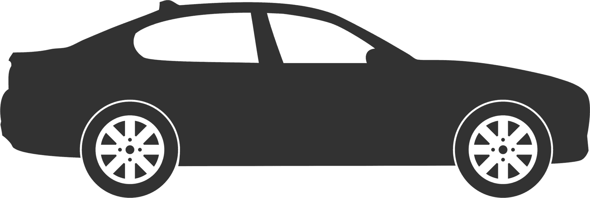 Black Sedan Silhouette PNG