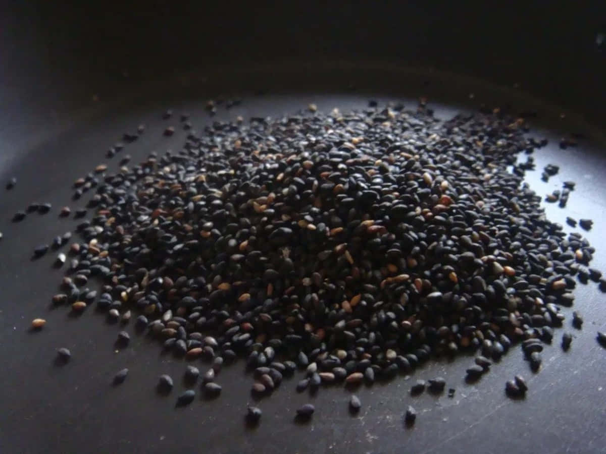 Pour On The Flavor With Black Sesame Seeds" Wallpaper