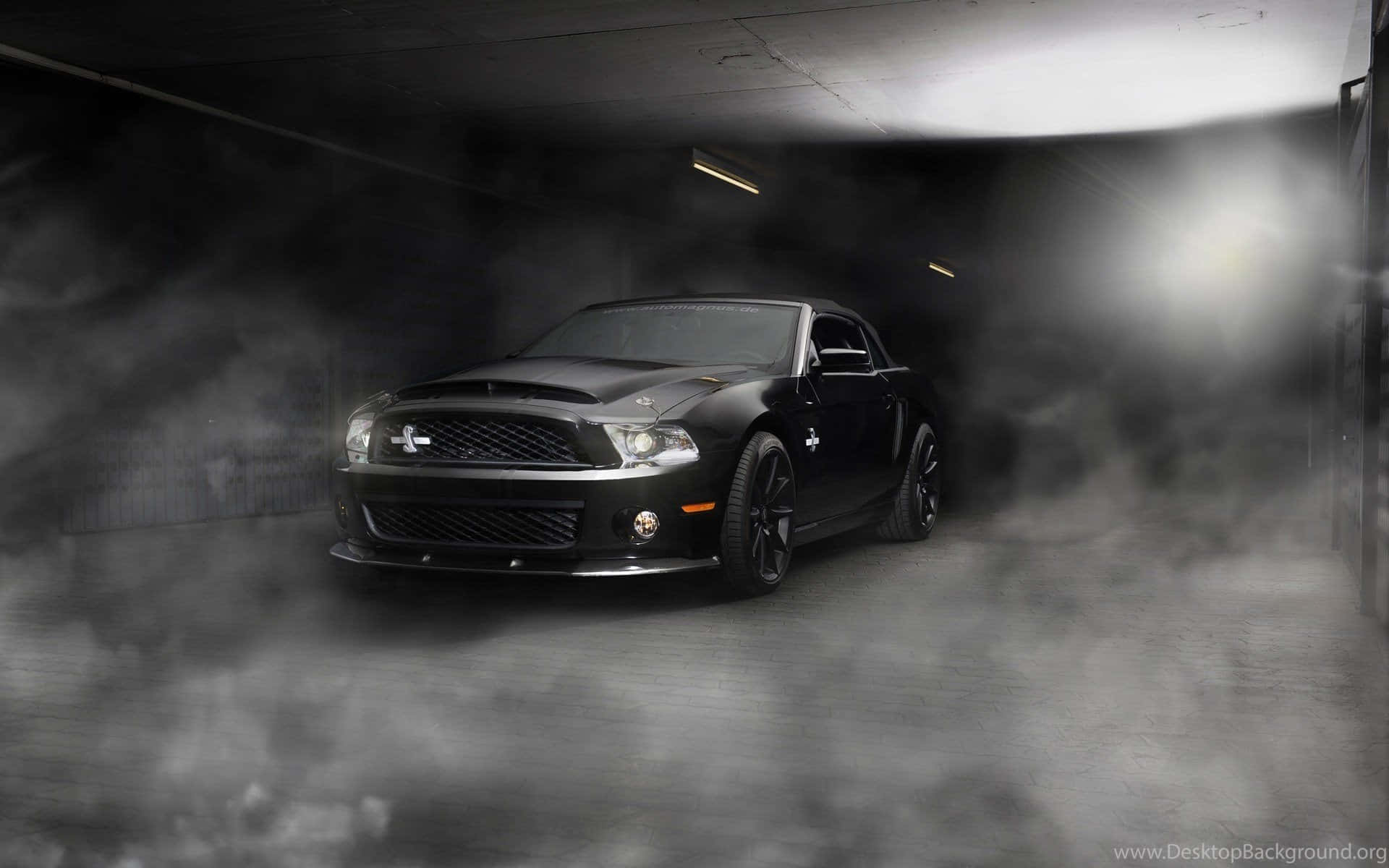 Black Shelby G T500 In Smoke Wallpaper