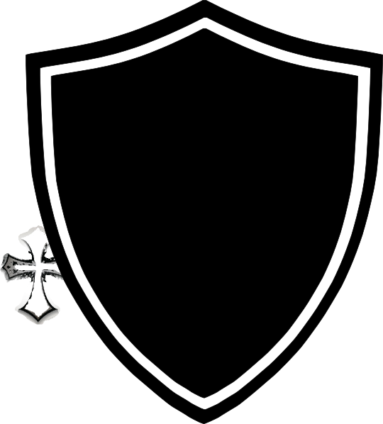 Black Shieldwith Cross Emblem PNG
