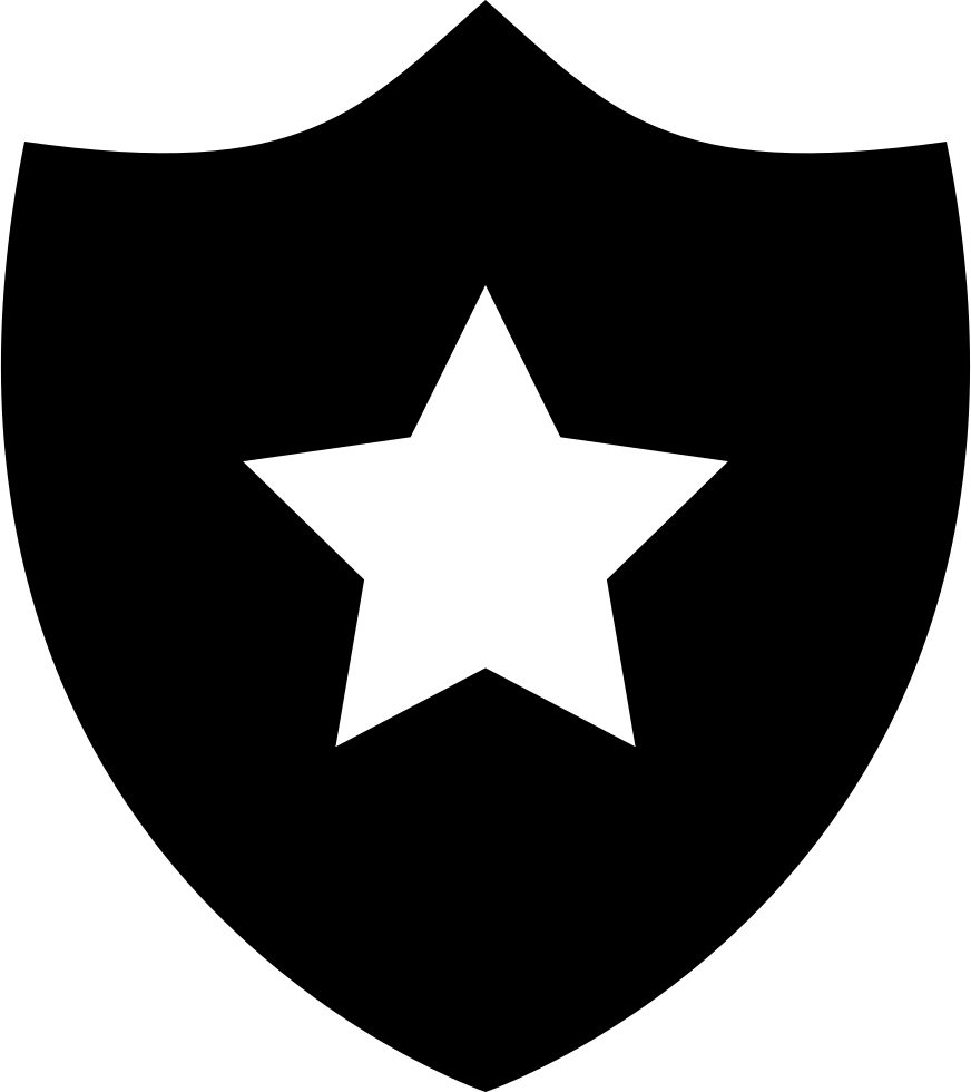 Black Shieldwith Star PNG