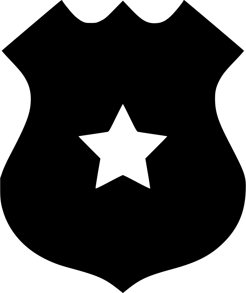 Black Shieldwith Star Cutout PNG