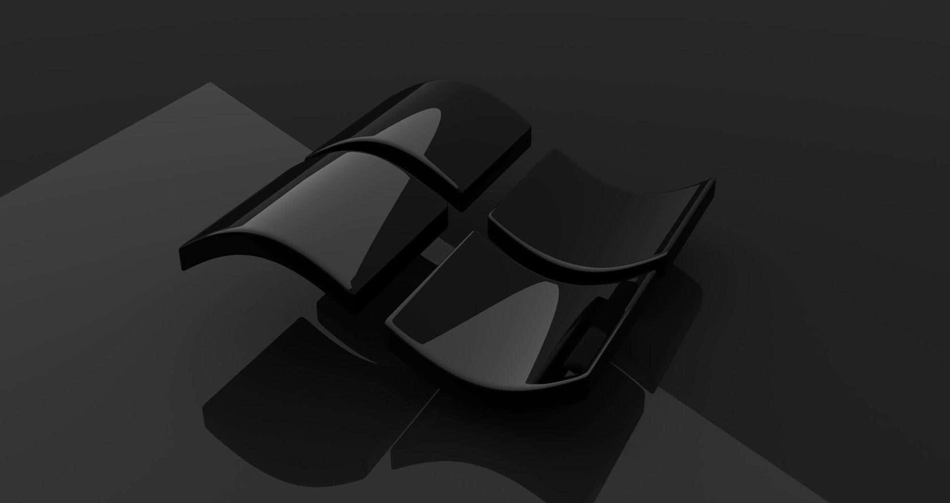 Windows Logo On A Black Surface