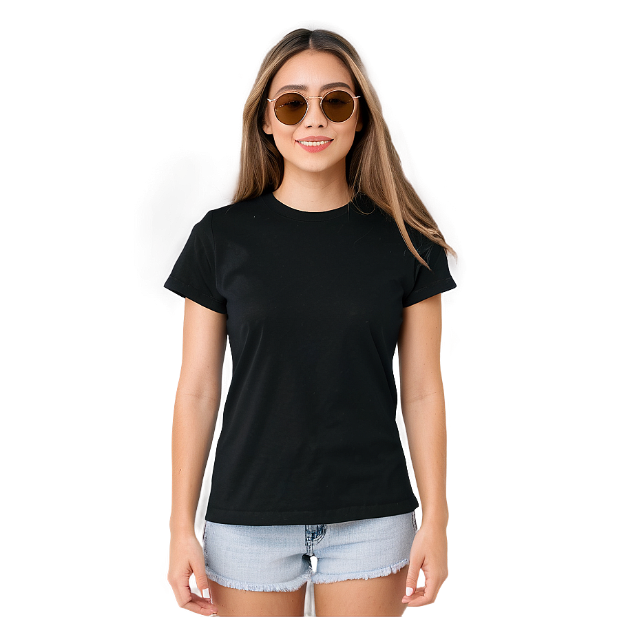 Black Shirt Street Style Png 05252024 PNG