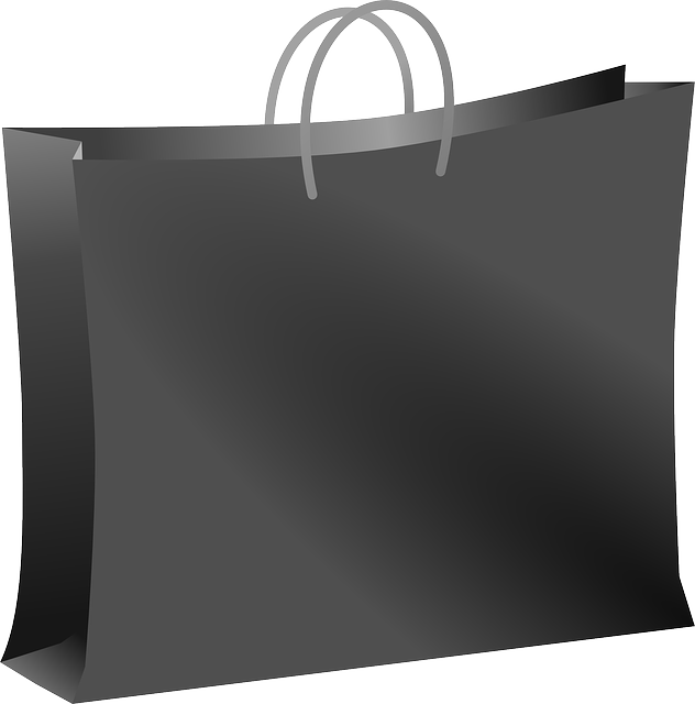 Black Shopping Bag Graphic PNG