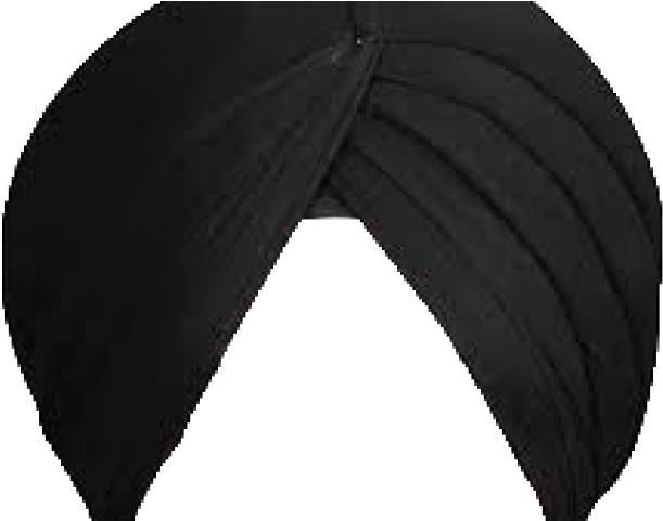 Black Sikh Turban Folded PNG