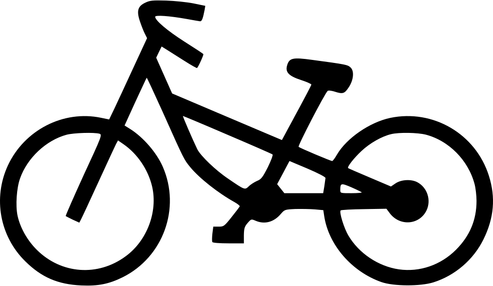 Black Silhouette Bicycle Graphic PNG